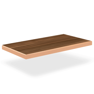 Buchekante-Tischplatte mit HPL-Beschichtung, eckig