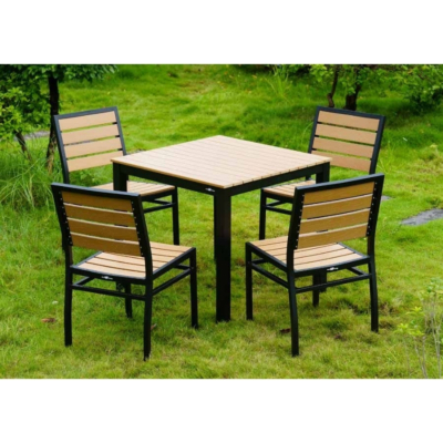 Outdoorset Izola 1, 1 x Tisch 80 x 80 cm, 4 x Terrassenstuhl Izola