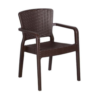 Kunststoffstuhl Brozas in Rattanoptik, 4er Set