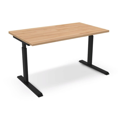 Schreibtisch Thea, manuell höhenverstellbar, mit Melaminharzplatte