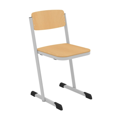 Schulstühle T-Form, geschlossener Sitzträger