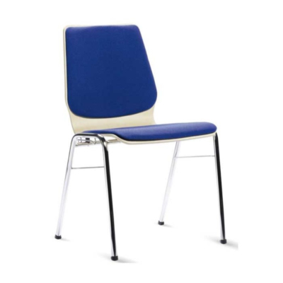 Stapelstuhl Domo, Sitz und Rücken gepolstert