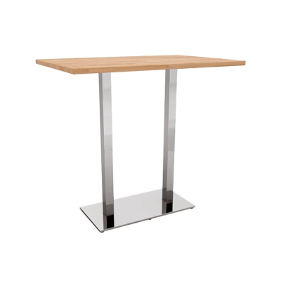 Stehtisch Flag Duo mit Massivholzplatte Buche