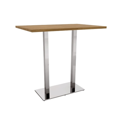 Stehtisch Flag Duo mit Massivholzplatte Eiche